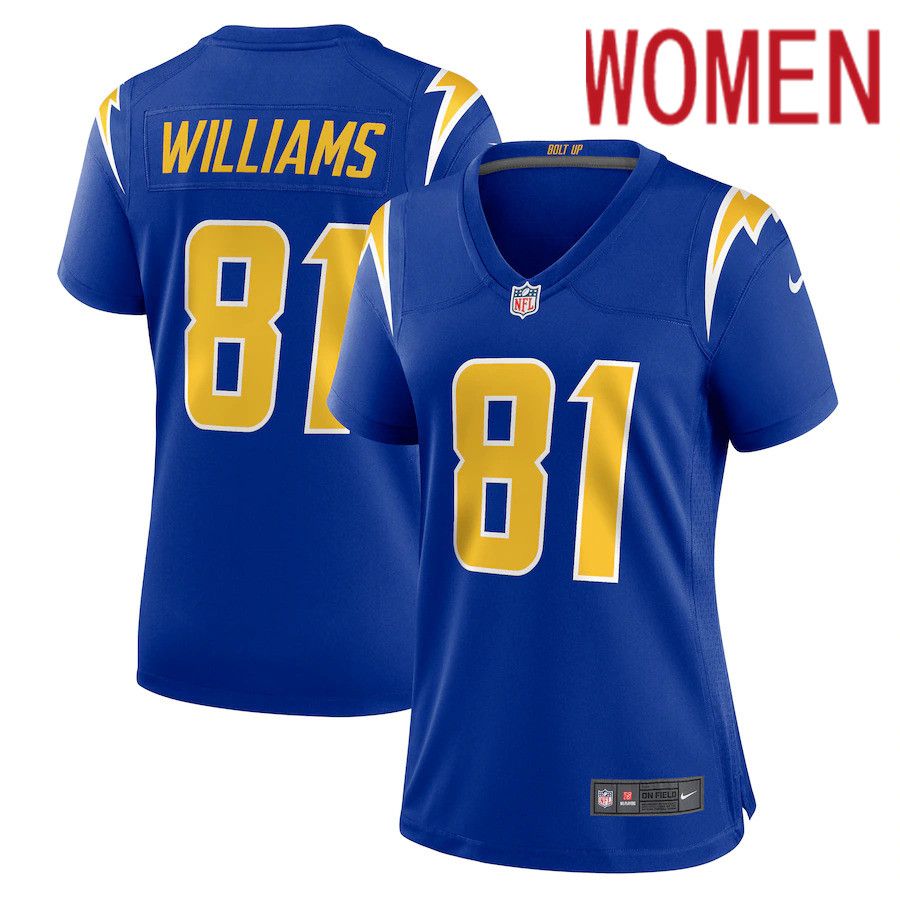 Women Los Angeles Chargers 81 Mike Williams Nike Royal Game NFL Jersey